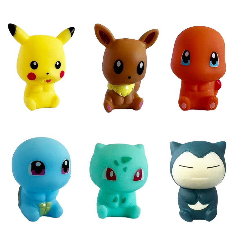 Kids Toys Under 100 - 6Pcs Pokemon Bath Toys Pikachu Bulbasaur