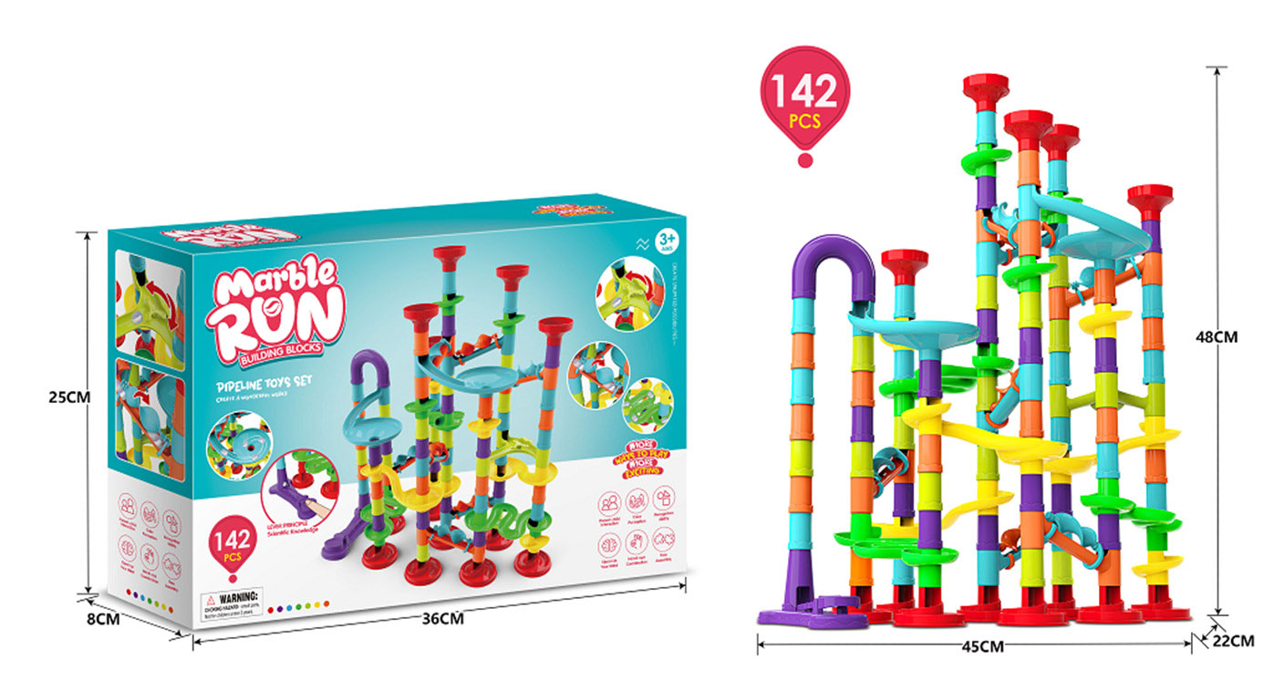 Marble Run Set - 50-142PCS Marble Run Race Track Building