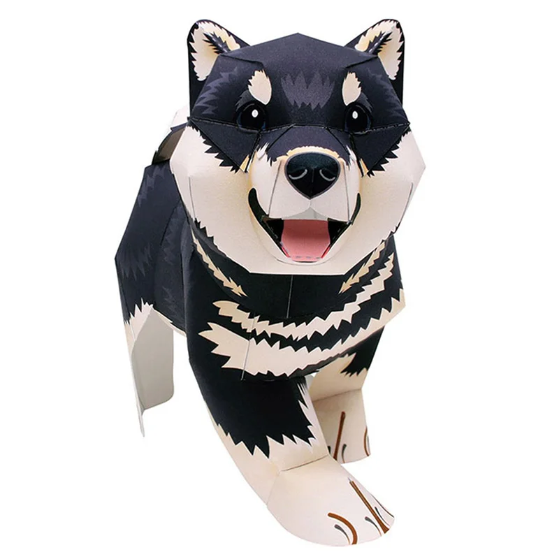 Kids Toys Dog - Black Shiba Inu Dog Handmade Origami