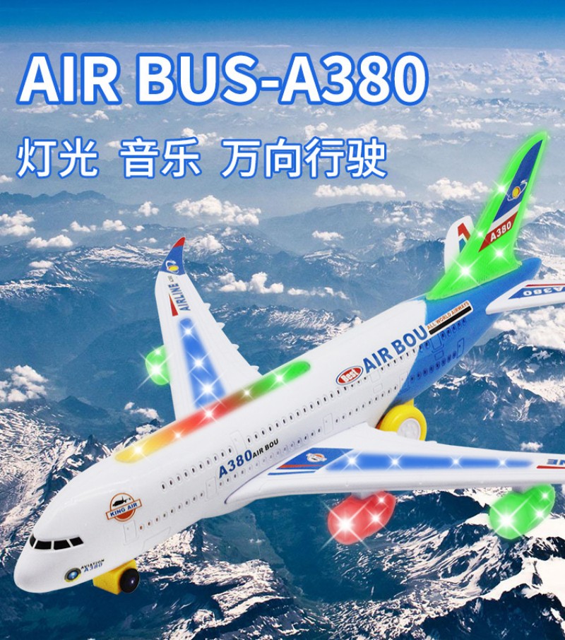 Kids Toys Electric Car - A380 Aircraft Large Long Electric Model