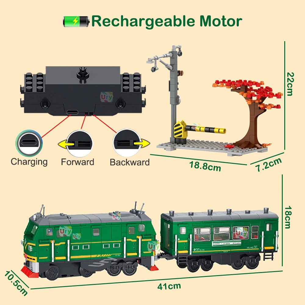 Technical Retro Green Steam Tr - đánh giá và giá Kids Toys Electric Car