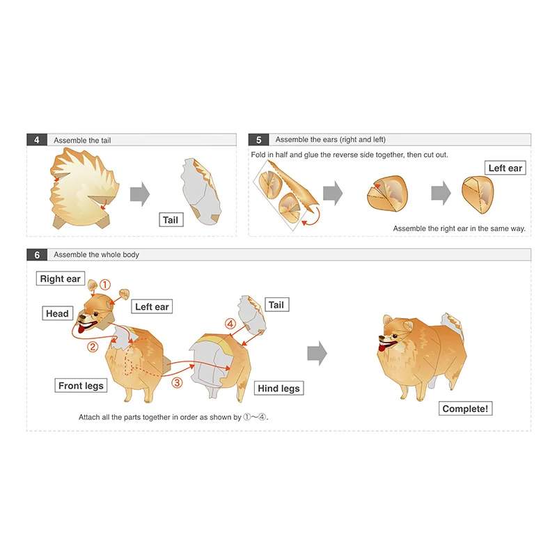 Pomeranian Dog Folding Origami - đánh giá và giá Kids Toys Dog