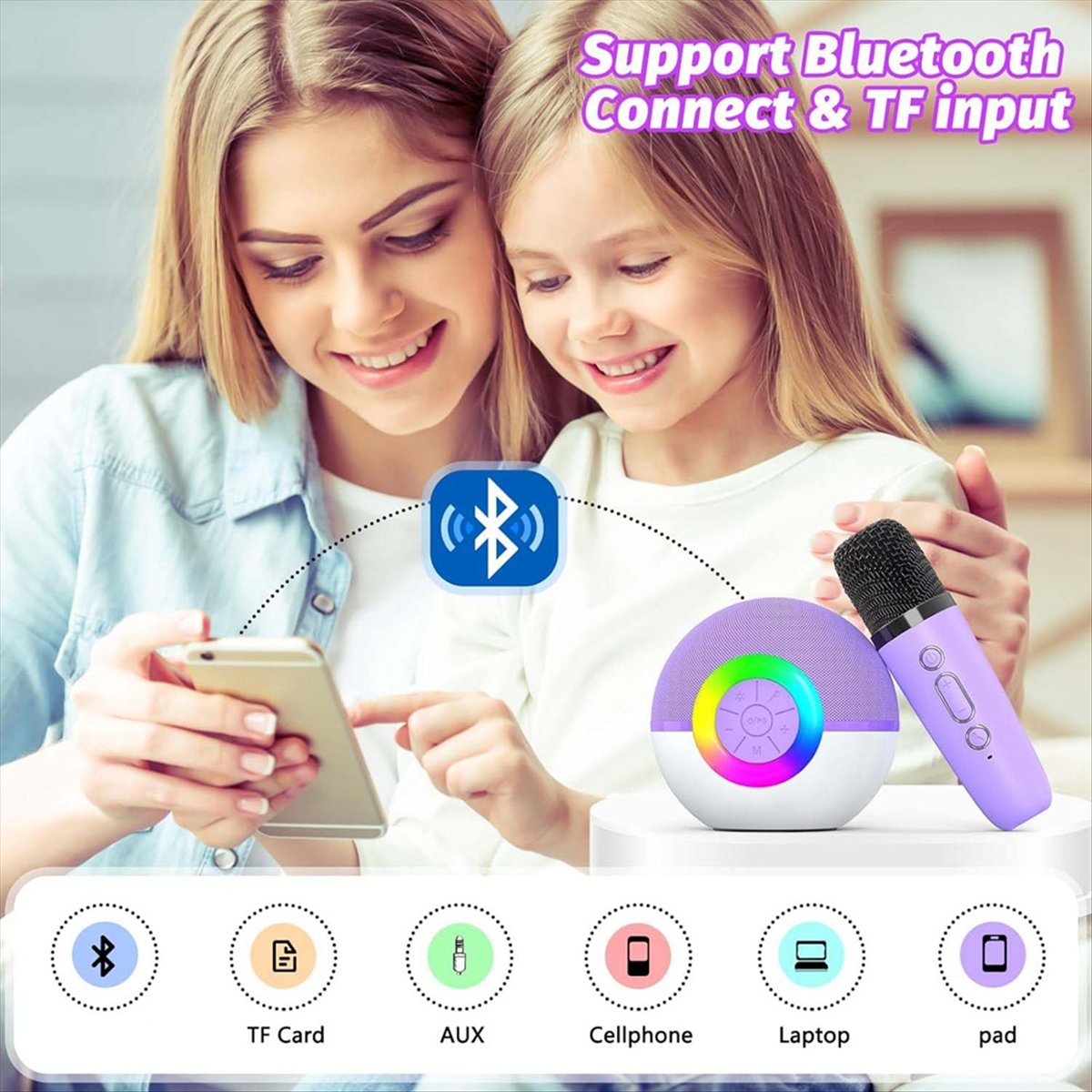 DTC5 Mini Karaoke Machine with - đánh giá và giá Kids Microphone Karaoke