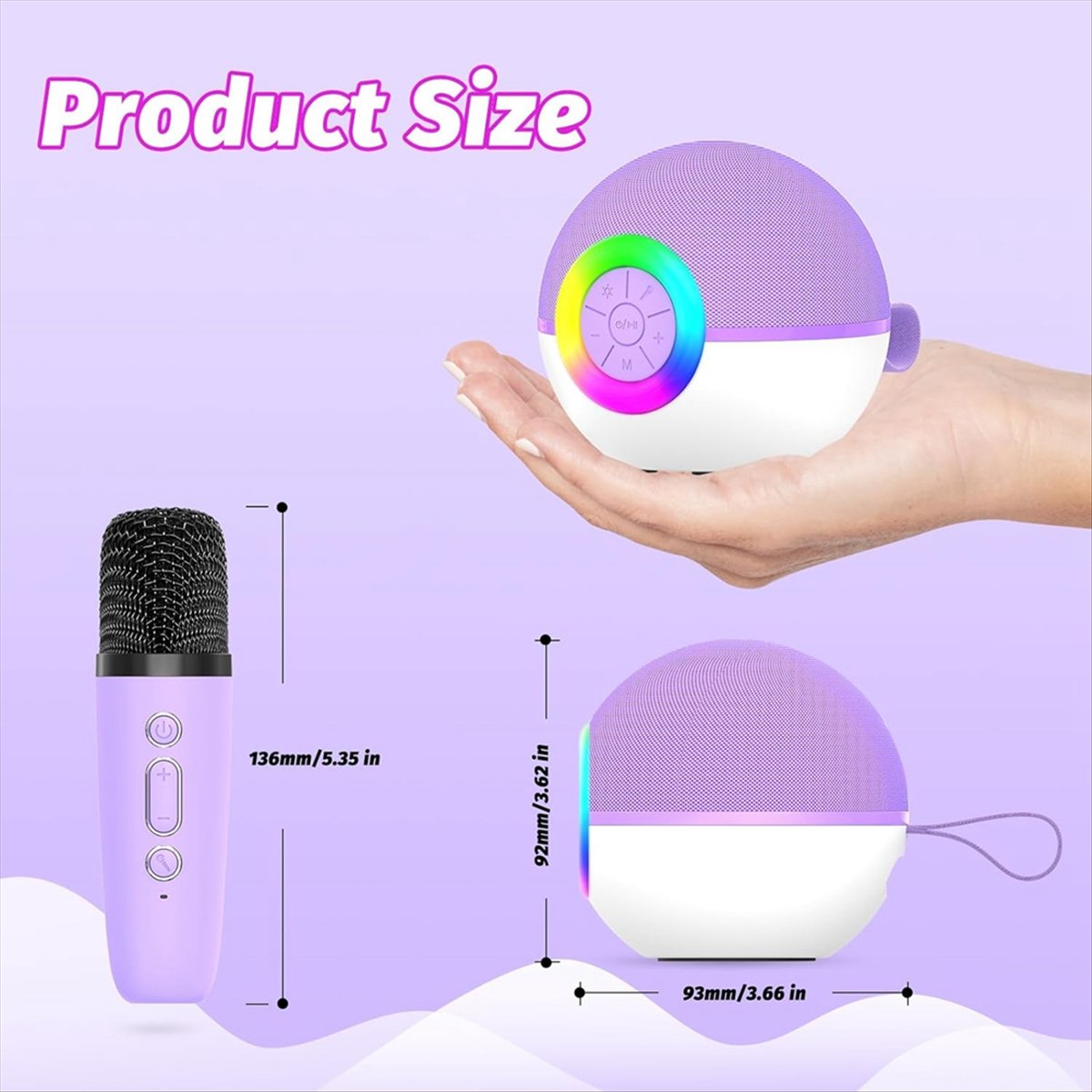 DTC5 Mini Karaoke Machine with - đánh giá và giá Kids Microphone Karaoke