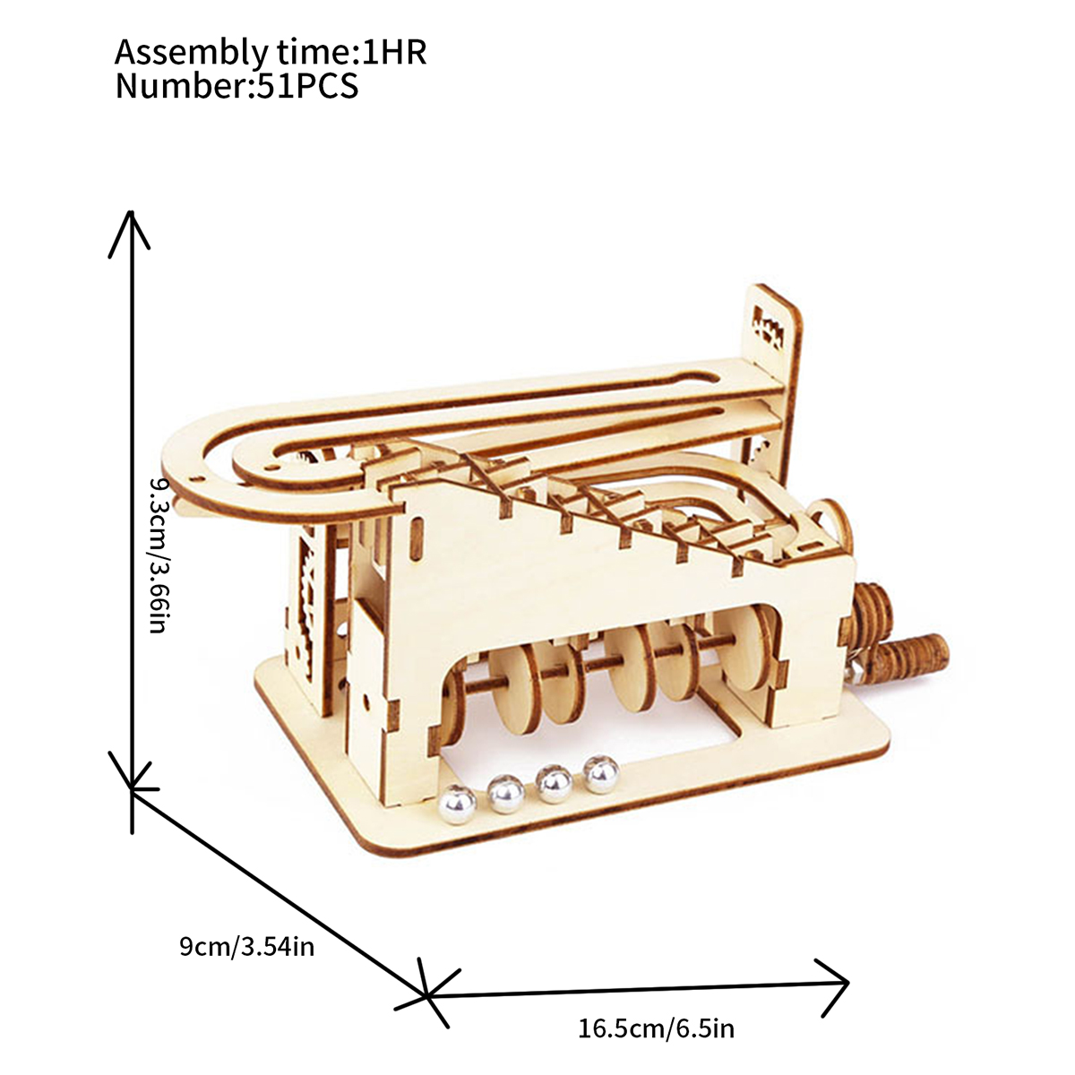 Spiral Marble Run 3D Wooden Pu - đánh giá và giá Marble Run Set