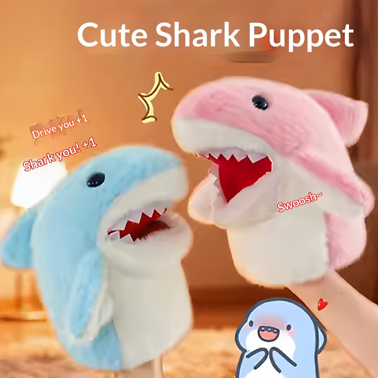 Shark Hand Puppet Plush Shark  - đánh giá và giá Soft Plush Doll