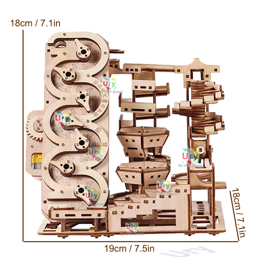 Ury 3D Wooden Puzzle Electric  - đánh giá và giá Marble Run Set