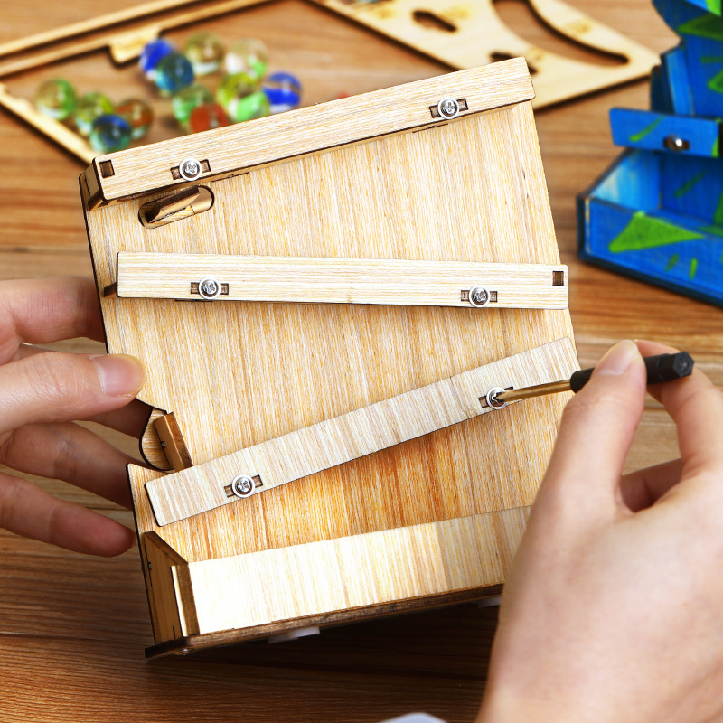 Wooden Marble Run DIY Kit, STE - đánh giá và giá Marble Run Set