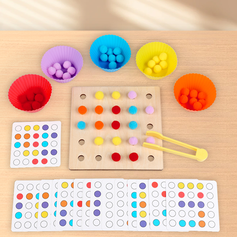 Wooden Clip Beads Toy Montesso - đánh giá và giá Kid Toys Ads