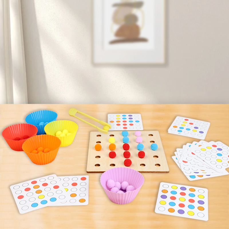 Wooden Clip Beads Toy Montesso - đánh giá và giá Kid Toys Ads